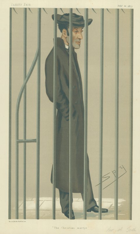 The Reverend Arthur Tooth, The Christian Martyr, 10. februar 1877, Vanity Fair tegneserie av Leslie Matthew Ward
