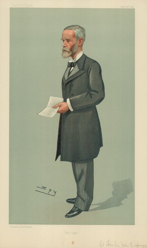 The Right Hon Sir John Gordon Sprigg, The Cape, 16. september 1897, Vanity Fair tegneserie av Leslie Matthew Ward