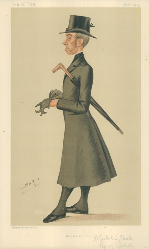 The Right Rev Anthony Wilson Thorold, Bishop of Rochester, Rochester, 10. januar 1885, Vanity Fair tegneserie av Leslie Matthew Ward
