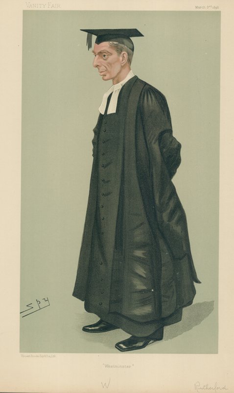 WS Rutherford, rektor ved Westminster School, Westminster, 2. mars 1889, tegneserie Vanity Fair av Leslie Matthew Ward