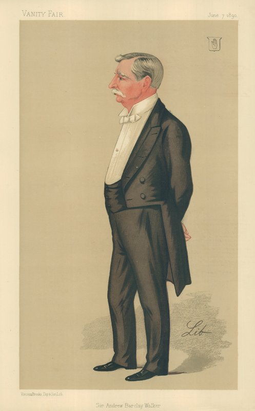Sir Andrew Barclay Walker, 7. juni 1890, tegneserie Vanity Fair av Liborio Prosperi