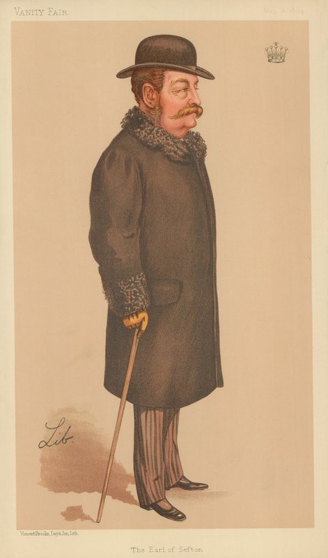The Earl of Sefton, 3. mai 1894, tegneserie Vanity Fair av Liborio Prosperi