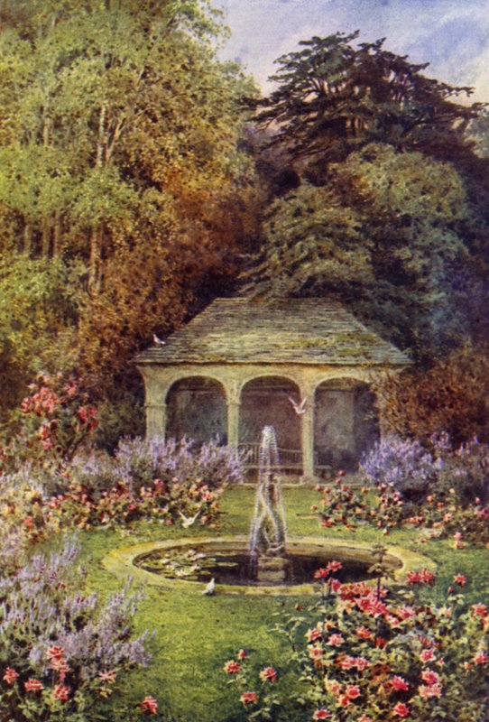 The Pool Garden (farge litho) av Lilian Stannard