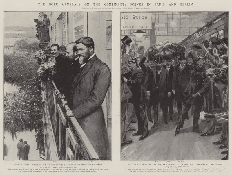 Boergeneralene på kontinentet, scener i Paris og Berlin av Louis Remy Sabattier