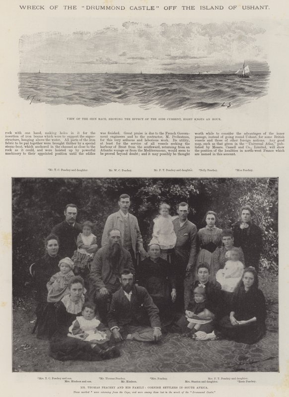 Vraket av Drummond Castle utenfor øya Ushant av Louis Remy Sabattier