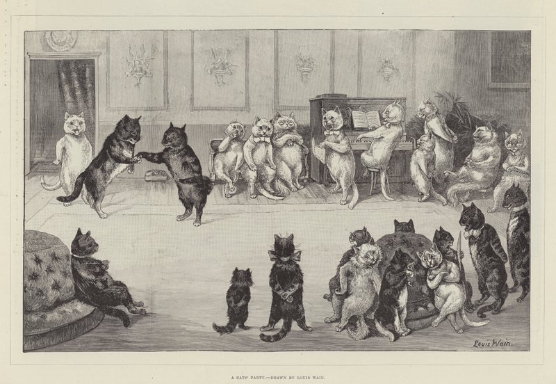 En kattefest av Louis Wain