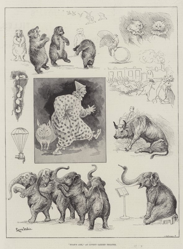 Noahs Ark, på Covent Garden Theatre av Louis Wain