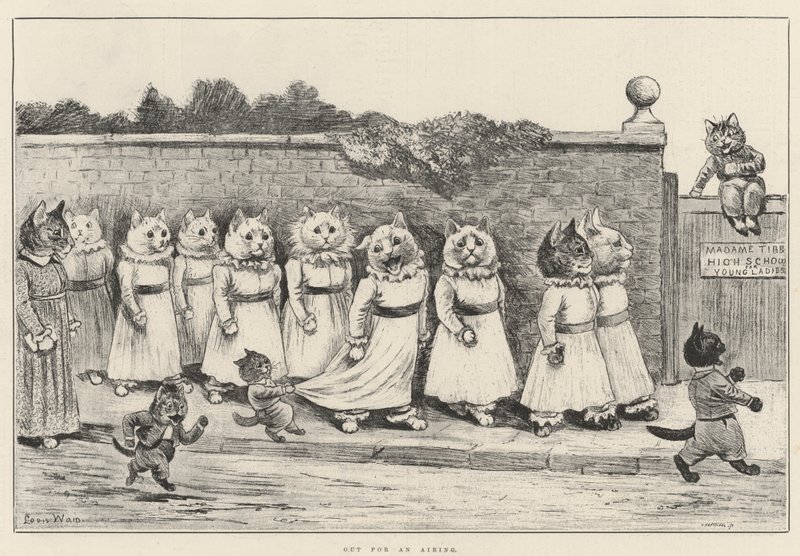 Ut på lufting av Louis Wain