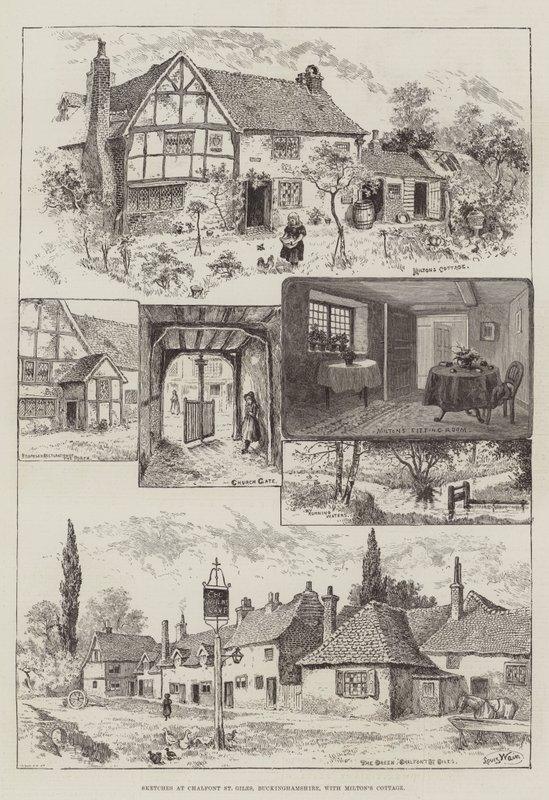 Skisser ved Chalfont St Giles, Buckinghamshire, med Milton