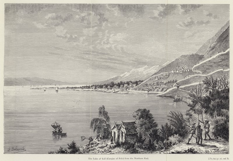 Lake of Tali (Carajan of Polo) fra den nordlige enden av Louis after Delaporte