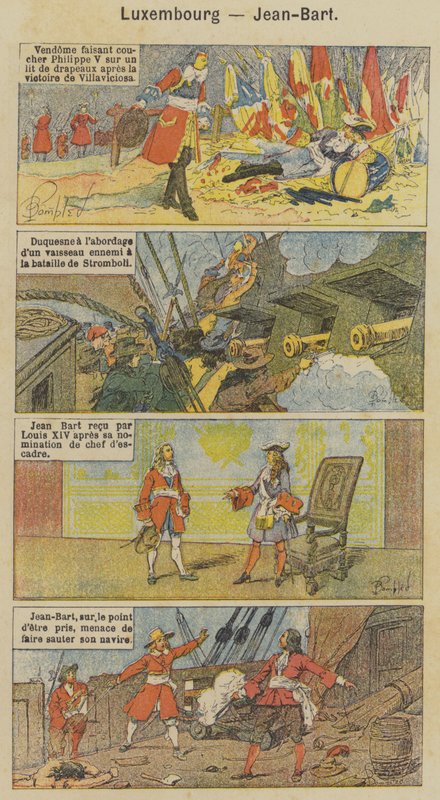 Luxembourg, Jean-Bart (farge litho) av Louis Charles (after) Bombled
