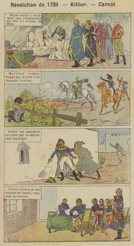 Revolution de 1789, Kleber, Carnot (litho-farge) av Louis Charles (after) Bombled
