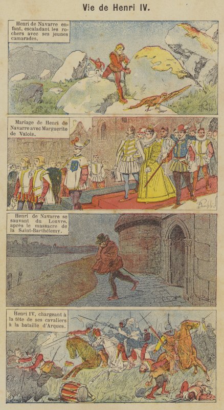 Life of Henry IV (litho farge) av Louis Charles (after) Bombled