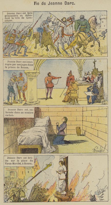 Life of Jeanne Darc (farge litho) av Louis Charles (after) Bombled