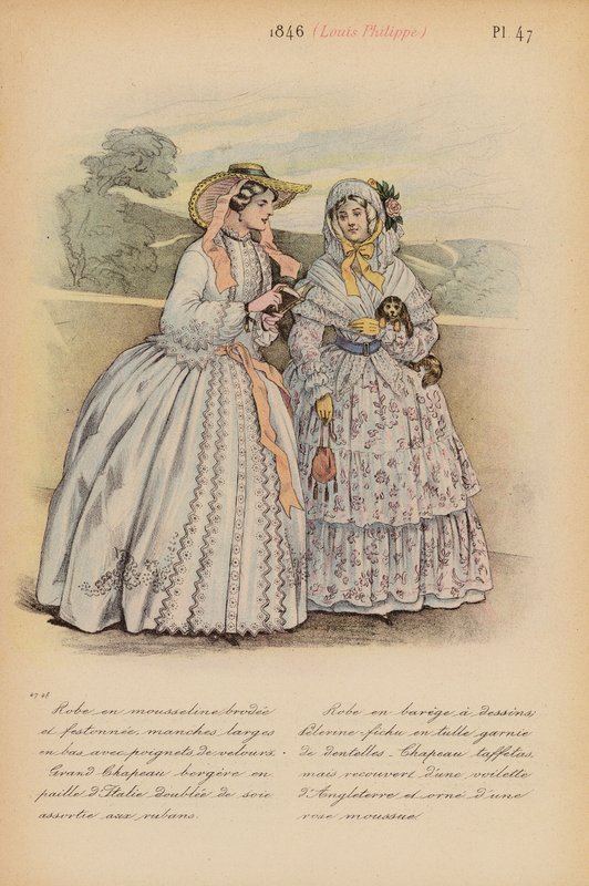 Fransk mote: 1846, Louis-Philippe (fargelitografi) av Louis Colas