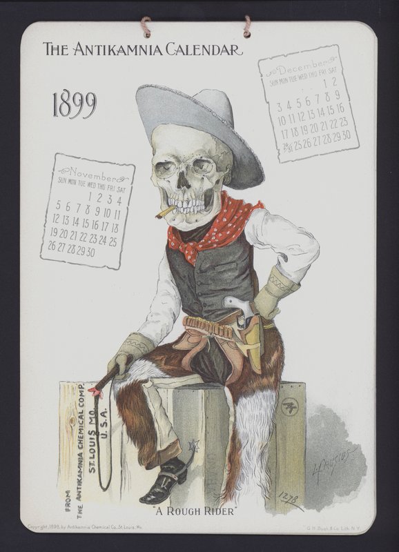 Illustrasjon for Antikamnia-kalenderen, 1899 av Louis Crucius or Crusuius