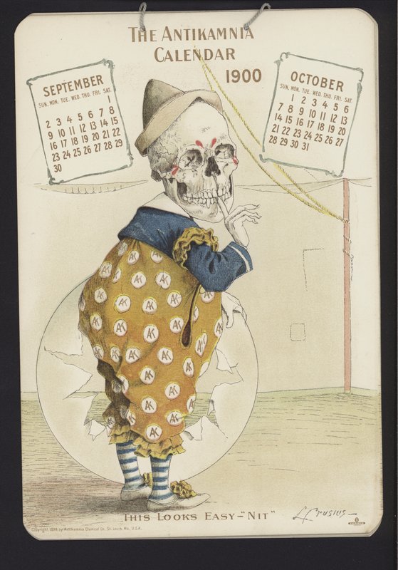 Illustrasjon for Antikamnia-kalenderen, 1900 av Louis Crucius or Crusuius