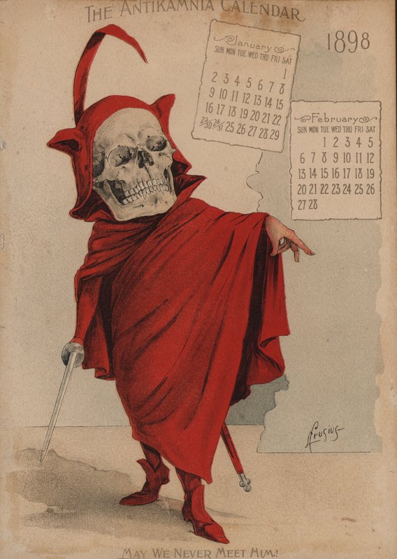 Mephistopheles, illustrasjon for Antikamnia-kalenderen av Louis Crucius or Crusuius
