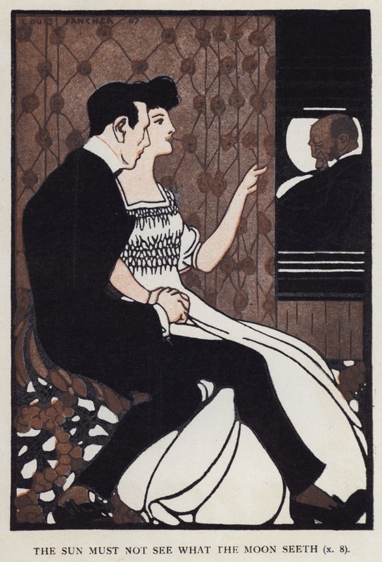 Solen må ikke se det månen ser (farge litho) av Louis Fancher