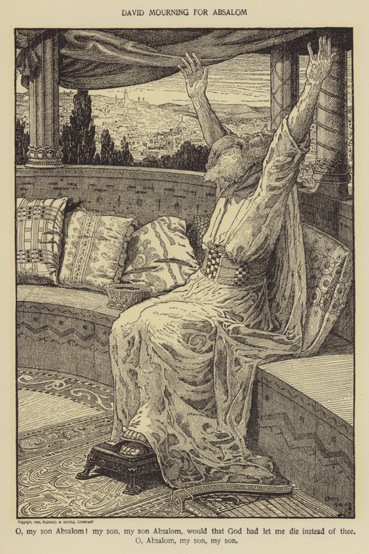 David sørger over Absalom av Louis John Rhead