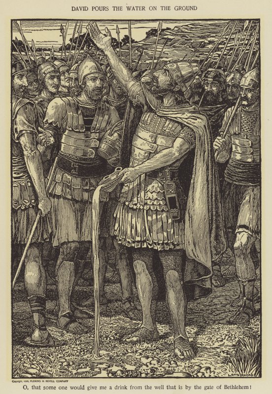 David heller vannet på bakken av Louis John Rhead
