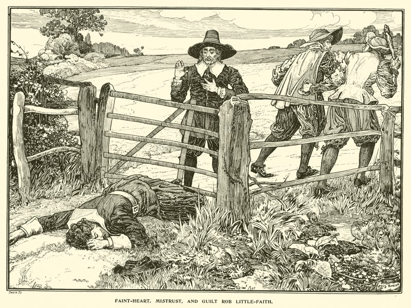 Faint-heart, mistillit og skyldfølelse Rob Little-Faith (gravering) av Louis John Rhead