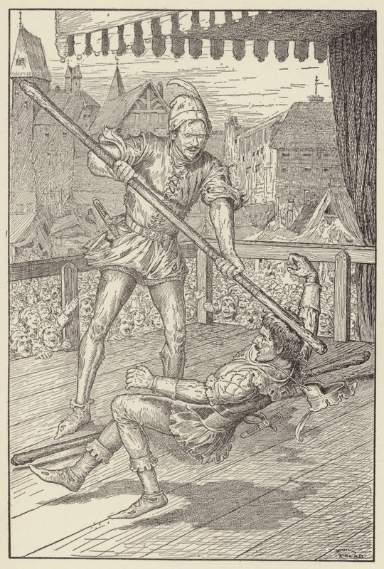 Han slo Eric full og firkantet på skallen hans av Louis John Rhead
