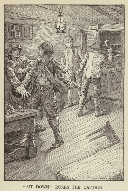 Illustrasjon for Kidnapped av Robert Louis Stevenson av Louis John Rhead