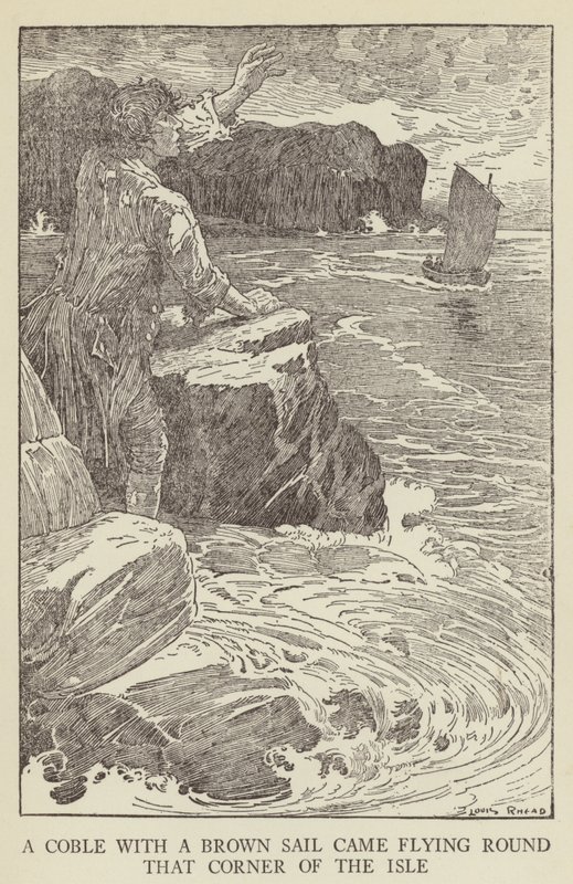 Illustrasjon for Kidnapped av Robert Louis Stevenson av Louis John Rhead