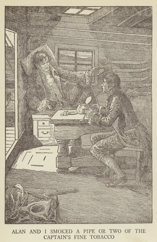 Illustrasjon for Kidnapped av Robert Louis Stevenson av Louis John Rhead