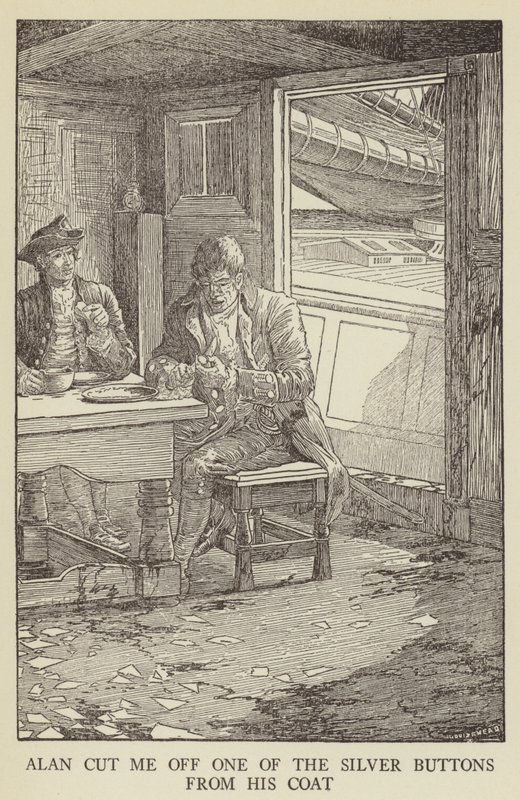 Illustrasjon for Kidnapped av Robert Louis Stevenson av Louis John Rhead