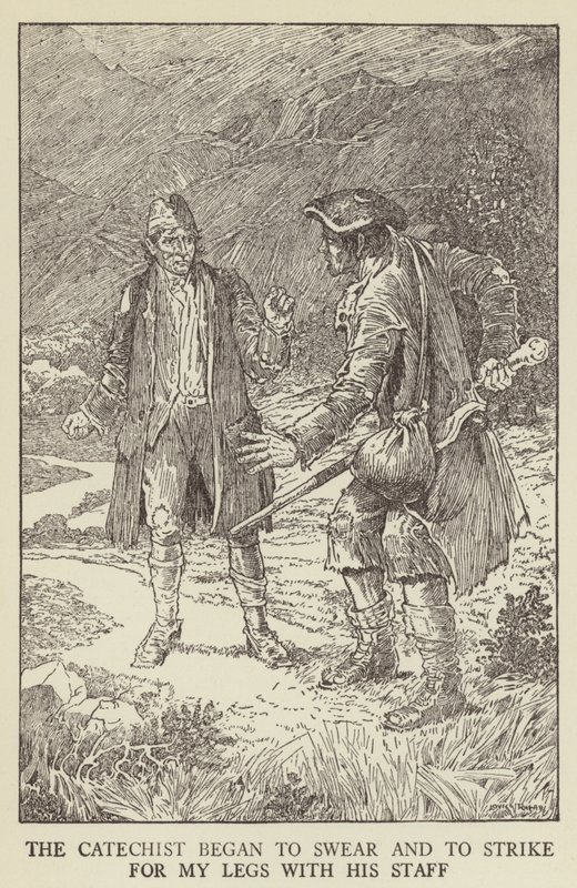 Illustrasjon for Kidnapped av Robert Louis Stevenson av Louis John Rhead