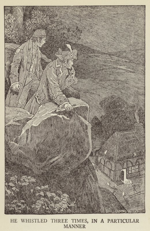 Illustrasjon for Kidnapped av Robert Louis Stevenson av Louis John Rhead