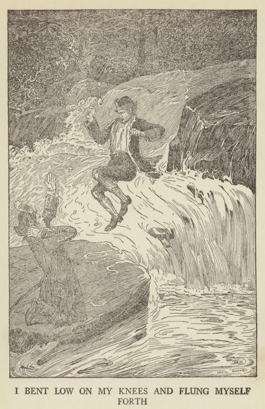 Illustrasjon for Kidnapped av Robert Louis Stevenson av Louis John Rhead