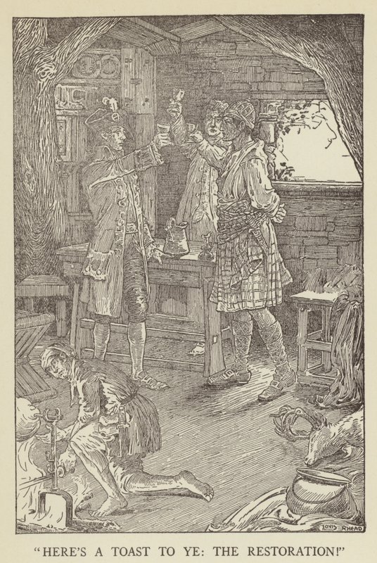 Illustrasjon for Kidnapped av Robert Louis Stevenson av Louis John Rhead
