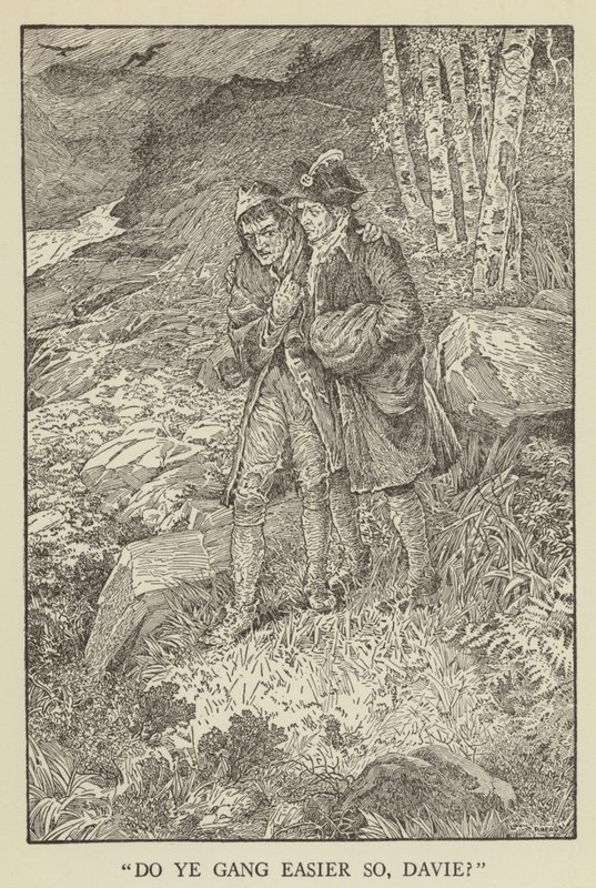 Illustrasjon for Kidnapped av Robert Louis Stevenson av Louis John Rhead