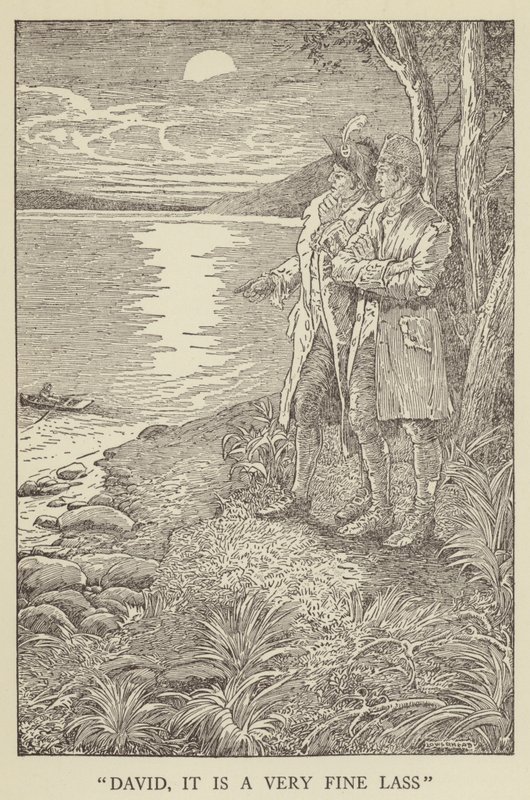 Illustrasjon for Kidnapped av Robert Louis Stevenson av Louis John Rhead