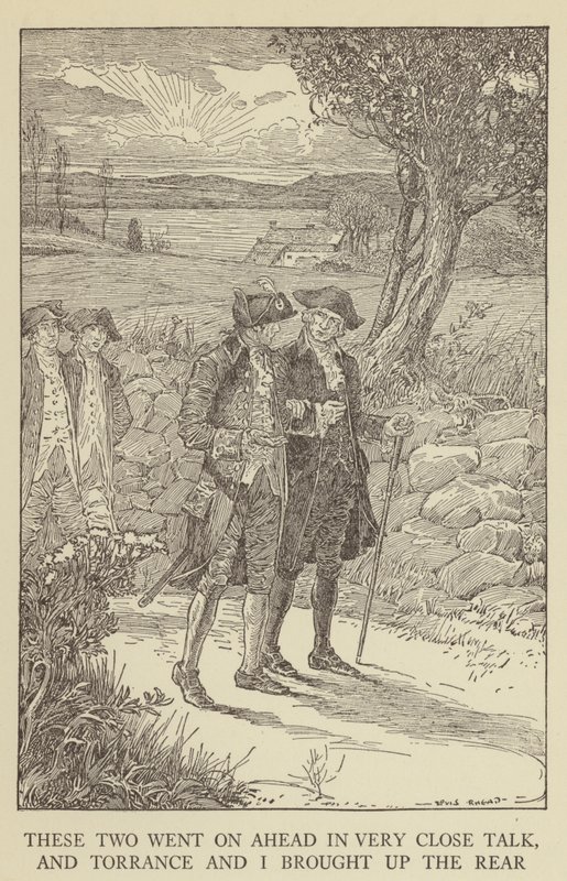 Illustrasjon for Kidnapped av Robert Louis Stevenson av Louis John Rhead