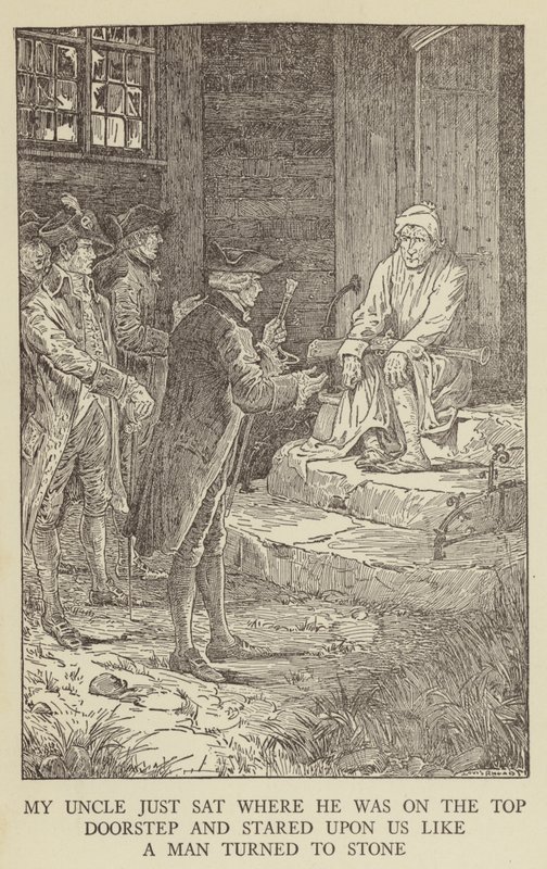 Illustrasjon for Kidnapped av Robert Louis Stevenson av Louis John Rhead