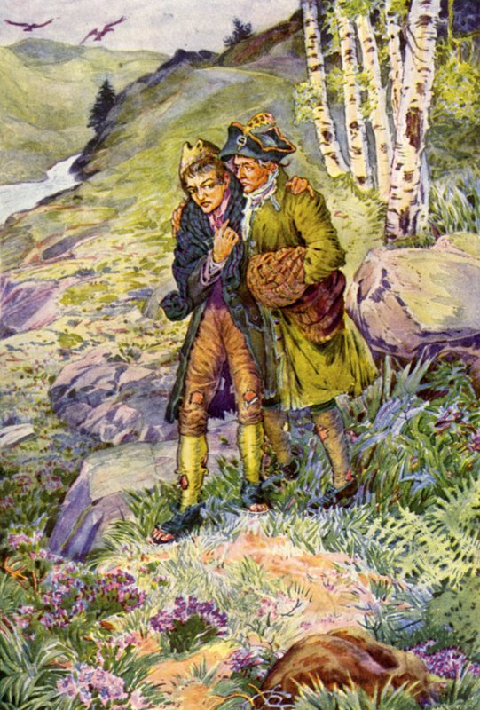 Illustrasjon for Kidnapped av Robert Louis Stevenson av Louis John Rhead