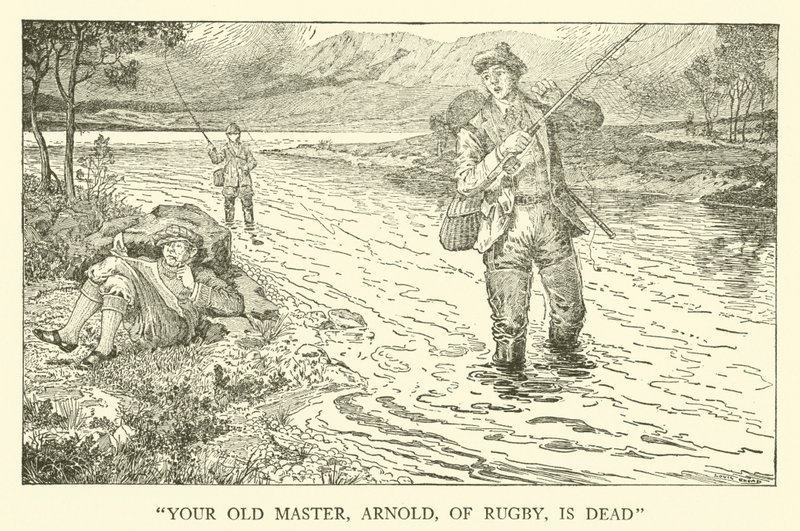 Illustrasjon for Tom Brown's School-Days (gravering) av Louis John Rhead