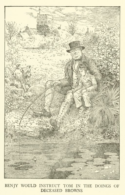 Illustrasjon for Tom Browns skoledager (gravering) av Louis John Rhead