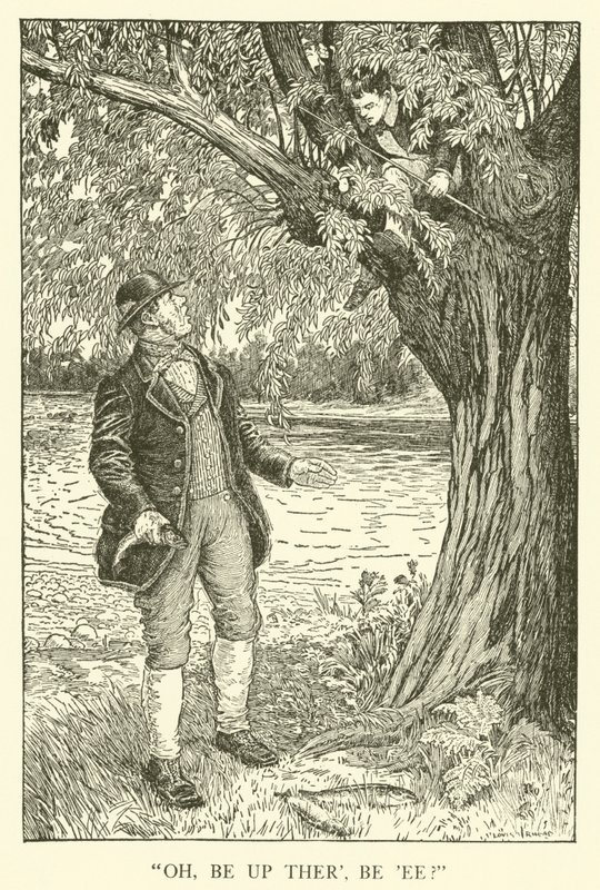 Illustrasjon for Tom Browns skoledager (gravering) av Louis John Rhead
