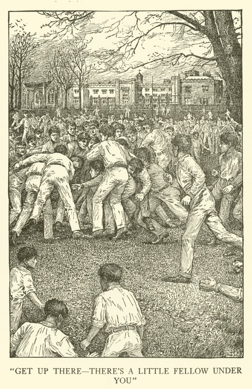 Illustrasjon for Tom Browns skoledager (gravering) av Louis John Rhead