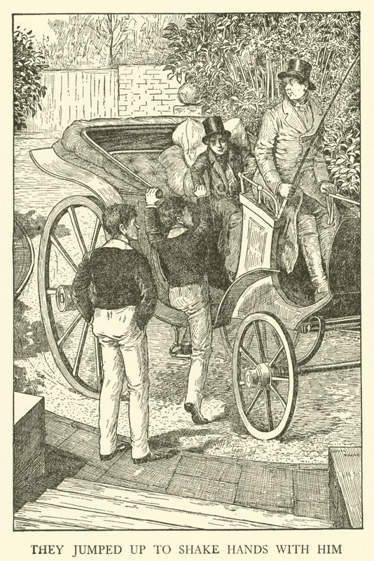 Illustrasjon for Tom Browns skoledager (gravering) av Louis John Rhead