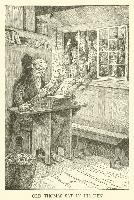 Illustrasjon for Tom Brown's School-Days (gravering) av Louis John Rhead