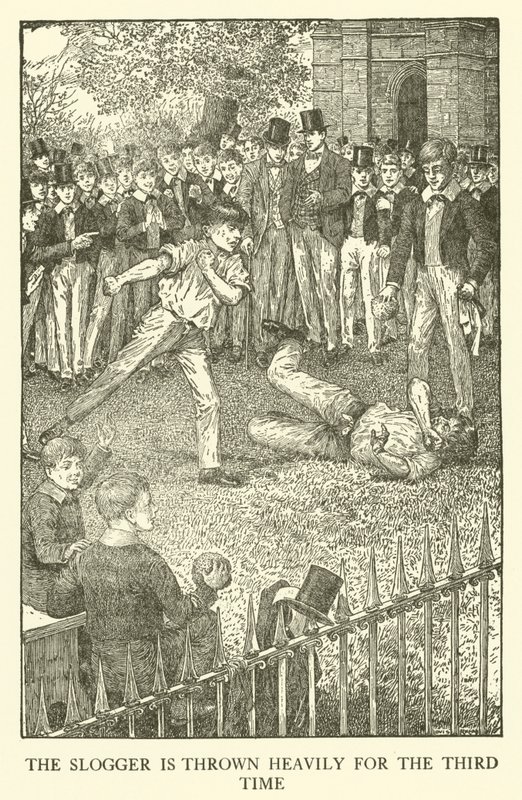 Illustrasjon for Tom Brown's School-Days (gravering) av Louis John Rhead