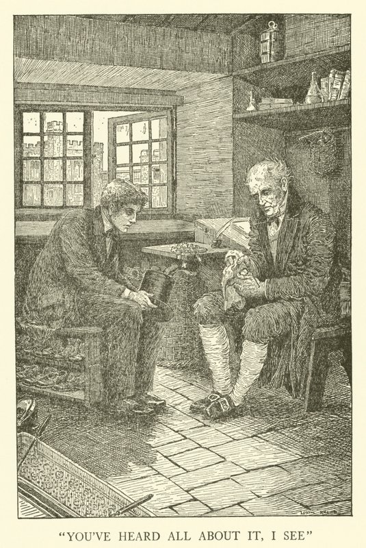 Illustrasjon for Tom Browns skoledager (gravering) av Louis John Rhead