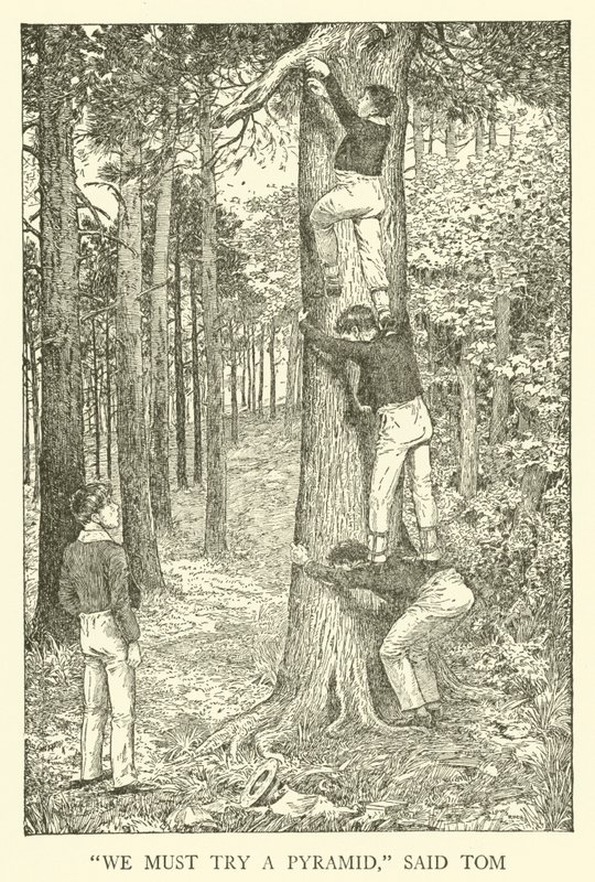 Illustrasjon for Tom Browns skoledager (gravering) av Louis John Rhead