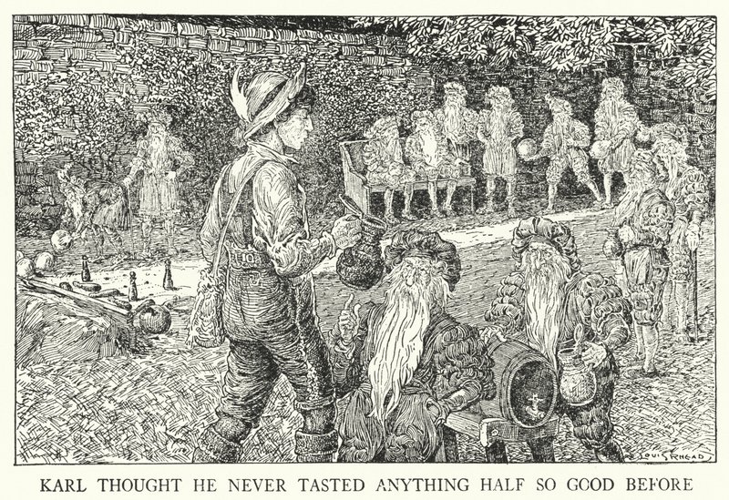 Karl trodde han aldri har smakt noe halvt så godt før (litho) av Louis John Rhead